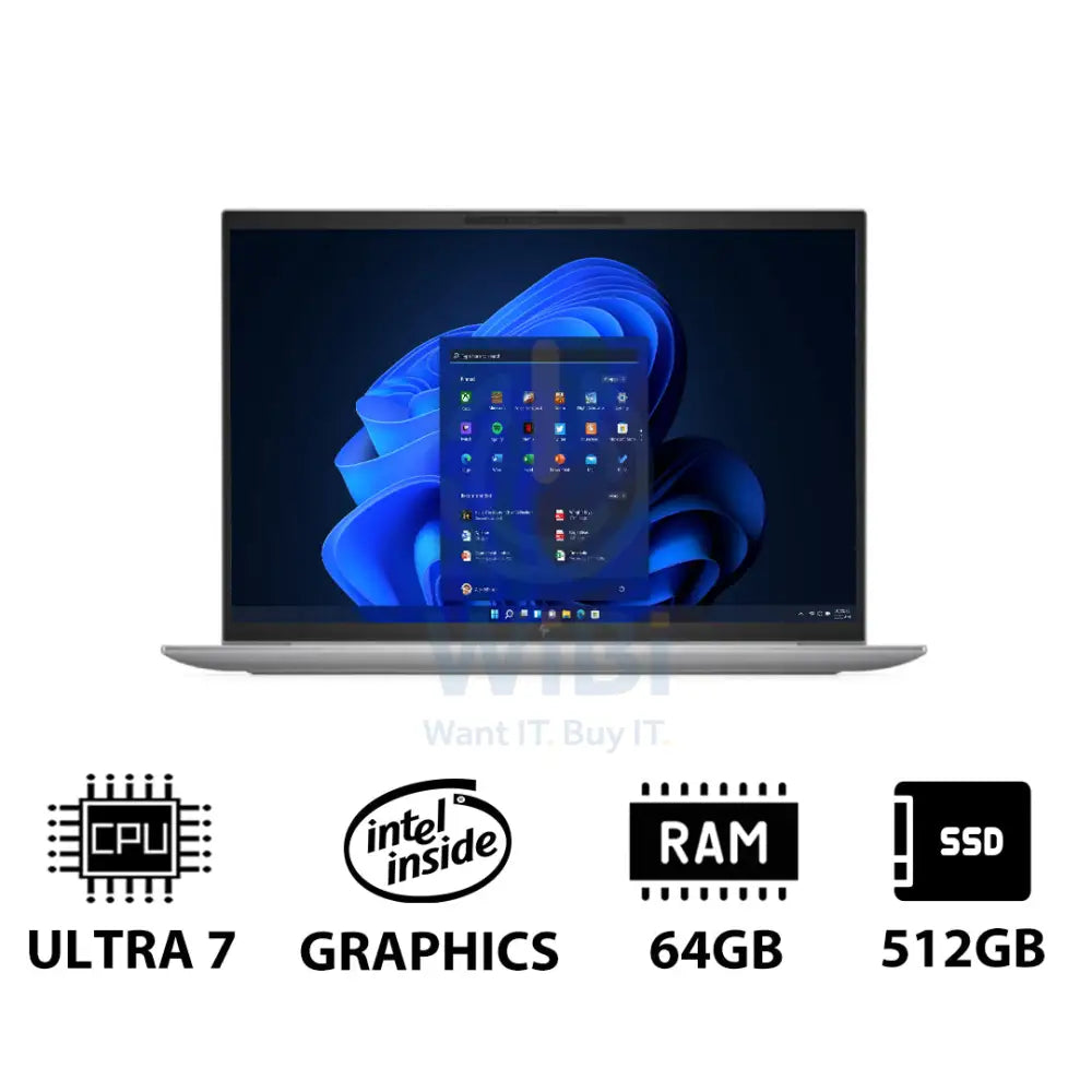 HP ZBook Firefly 14 G11 - 14.0’’ WUXGA / Ultra 7 155U / 64GB / 512GB (NVMe M.2 SSD) / Win 11 Pro / 1YW - Laptop Laptops
