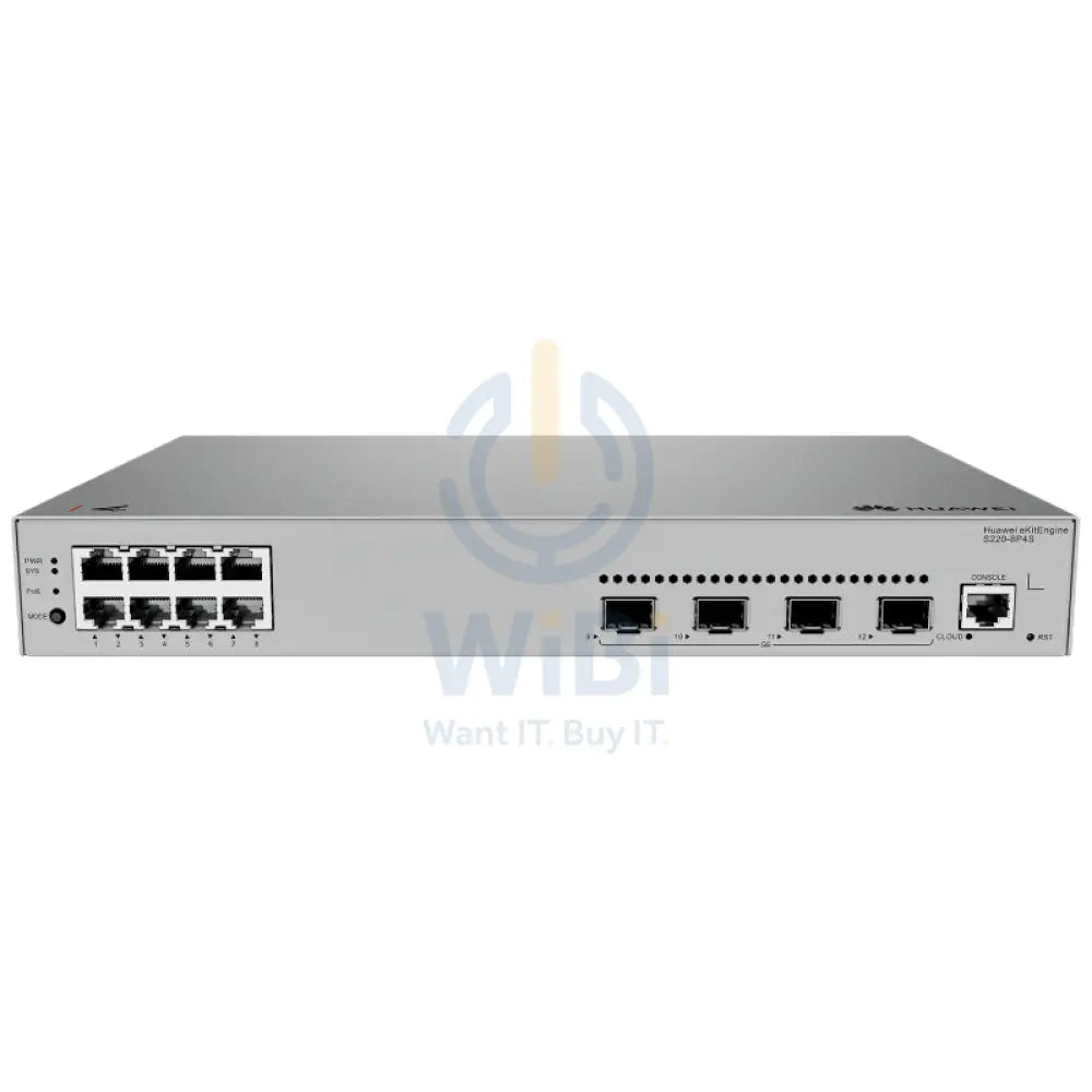 Huawei eKitEngine S220-8P4S Switch - 24 Gbit/s/s / GE RJ45 / GE SFP - Switch Networking Products > Switches