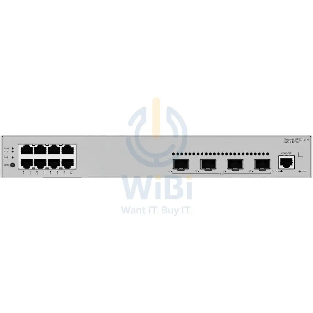 Huawei eKitEngine S220-8P4S Switch - 24 Gbit/s/s / GE RJ45 / GE SFP - Switch Networking Products > Switches