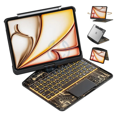 iFacemall Keyboard Case for iPad Air 11 RGB Backlit Accessories > Mobiles & Tablets > Tablets > Keyboard & Mouse