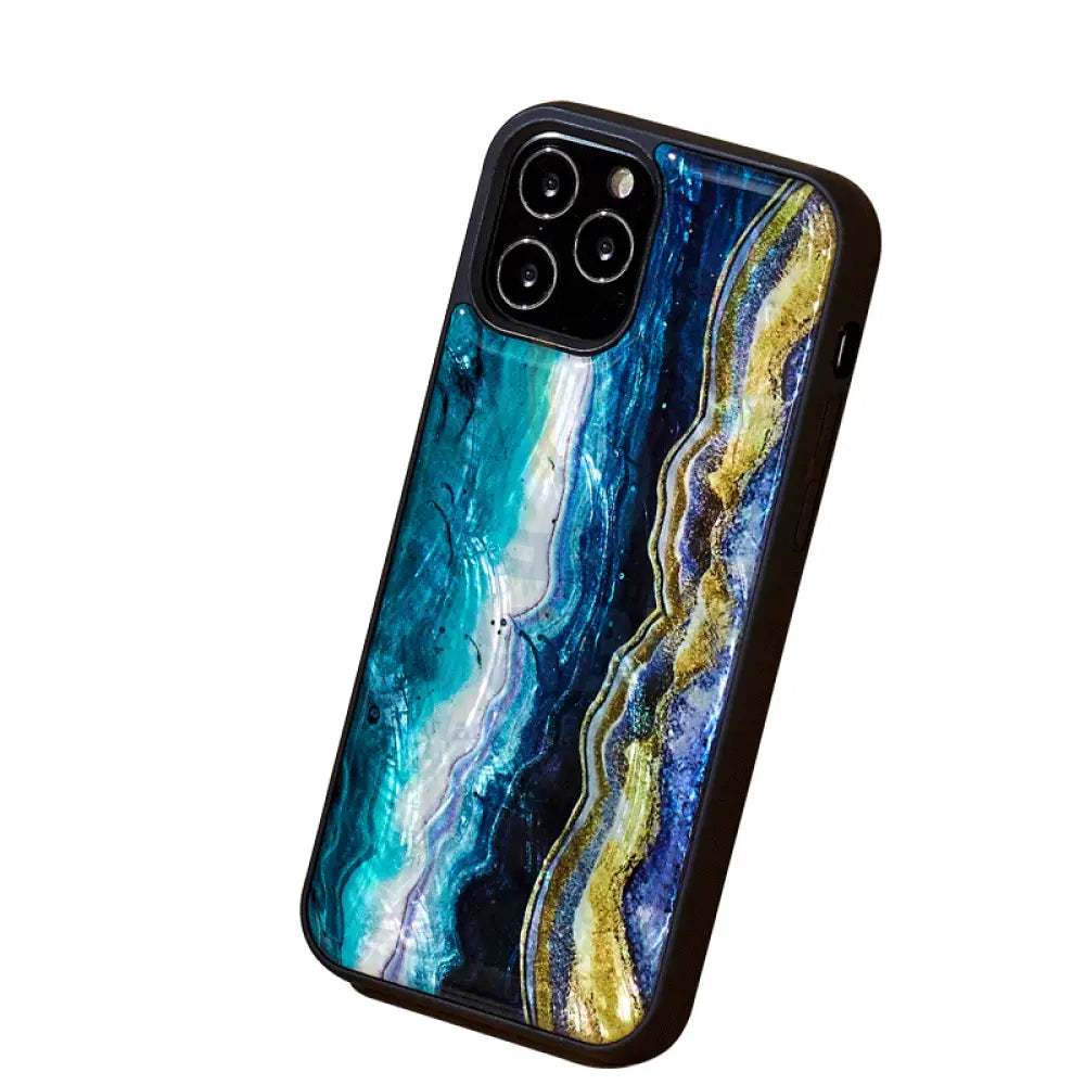 Ikins Natural Pearl Case For iPhone 12 Pro Max - Purple Agate Accessories > Mobiles & Tablets > Offer Zone