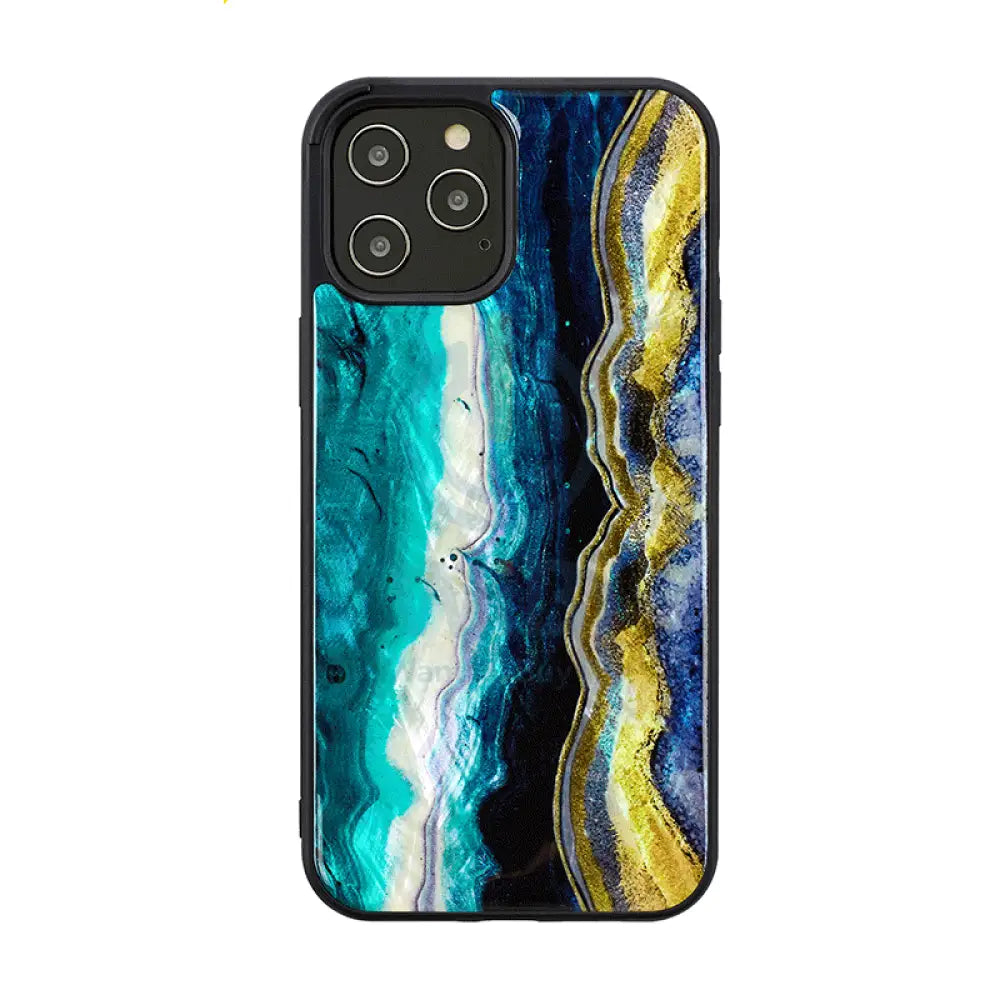 Ikins Natural Pearl Case For iPhone 12 & 12 Pro - Purple Agate Accessories > Mobiles & Tablets > Offer Zone