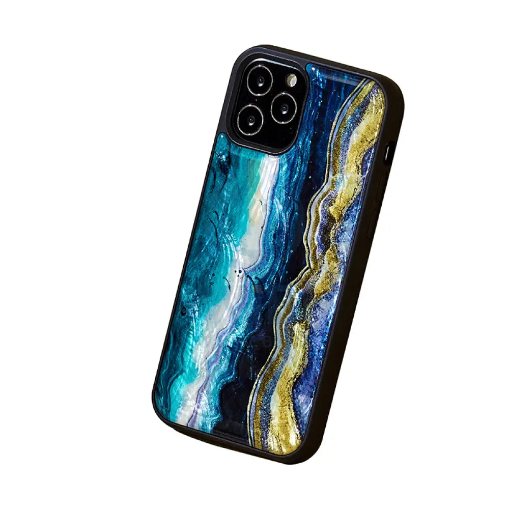 Ikins Natural Pearl Case For iPhone 12 & 12 Pro - Purple Agate Accessories > Mobiles & Tablets > Offer Zone