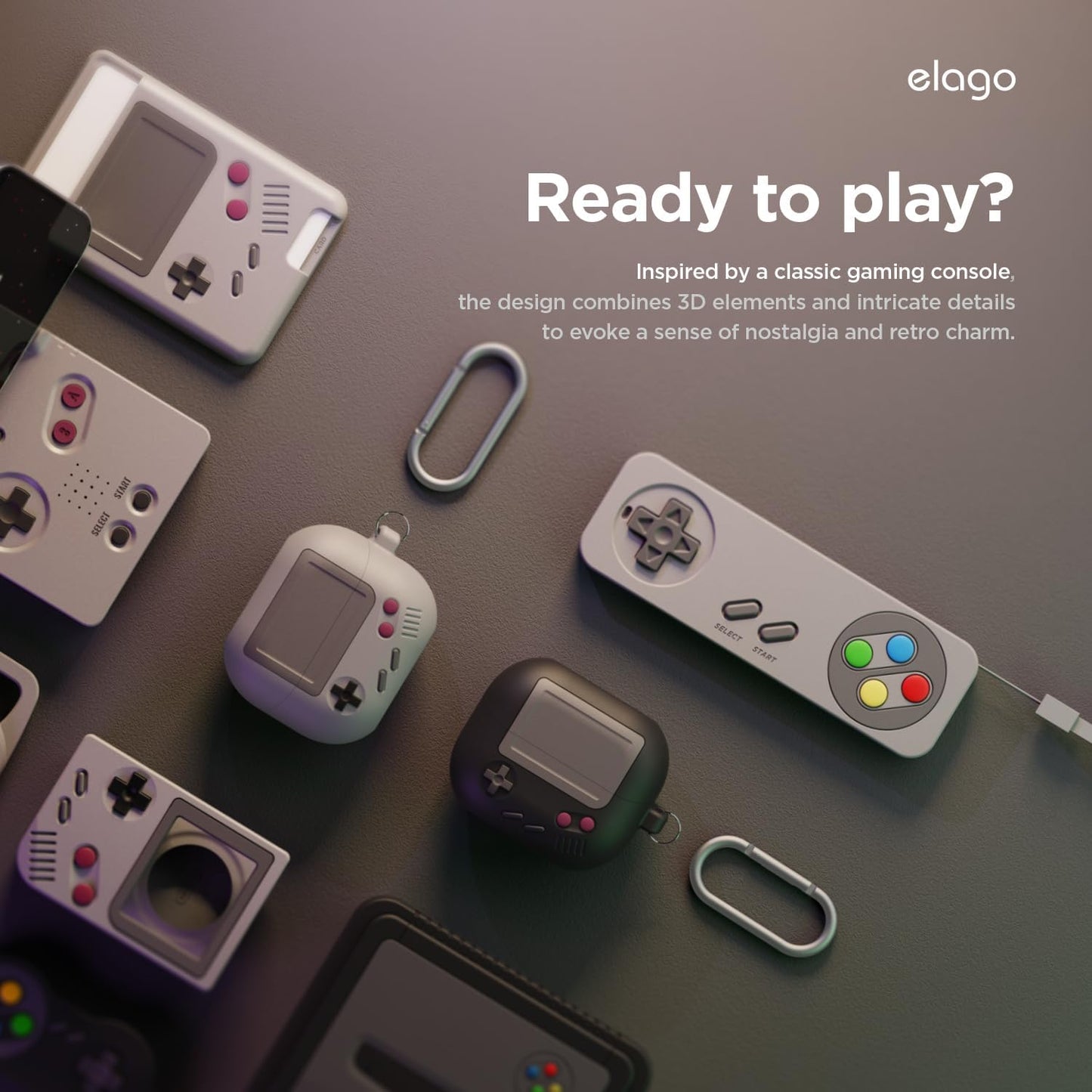 Elago Galaxy Buds 3 / 3 Pro / 3 FE AW5 Hang Case - Black