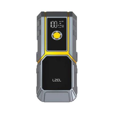 Lzel EnergizeIgnite Car Jump Starter Led Flashlight Air Compressor - 12000mAh / Grey/Yellow