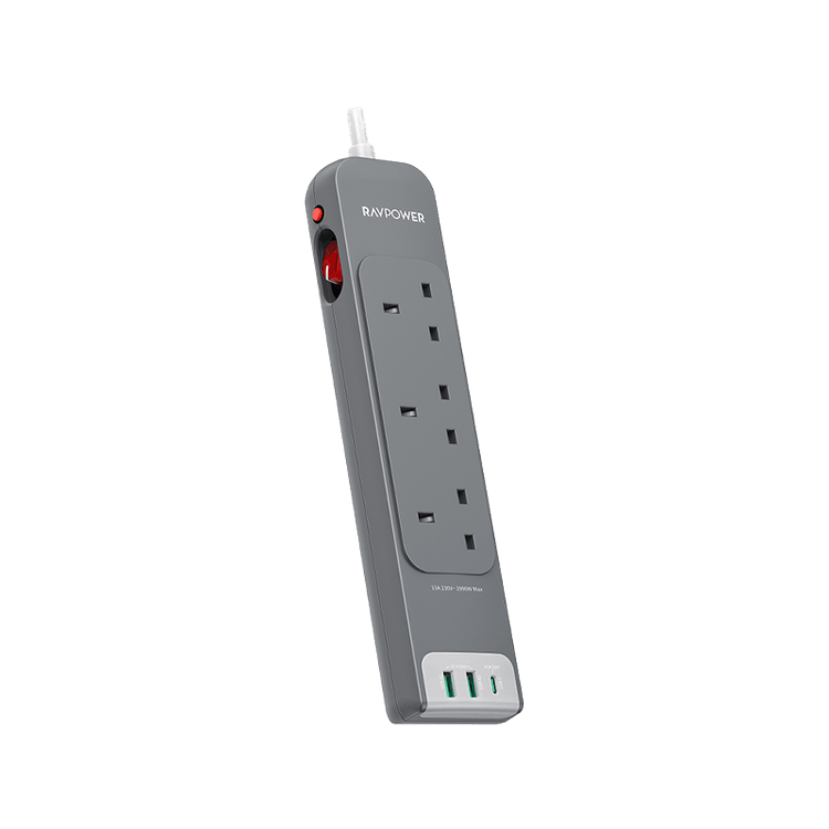 RavPower PD30 3 AC Multiport Socket With 3M Cable / USB-C / USB-A