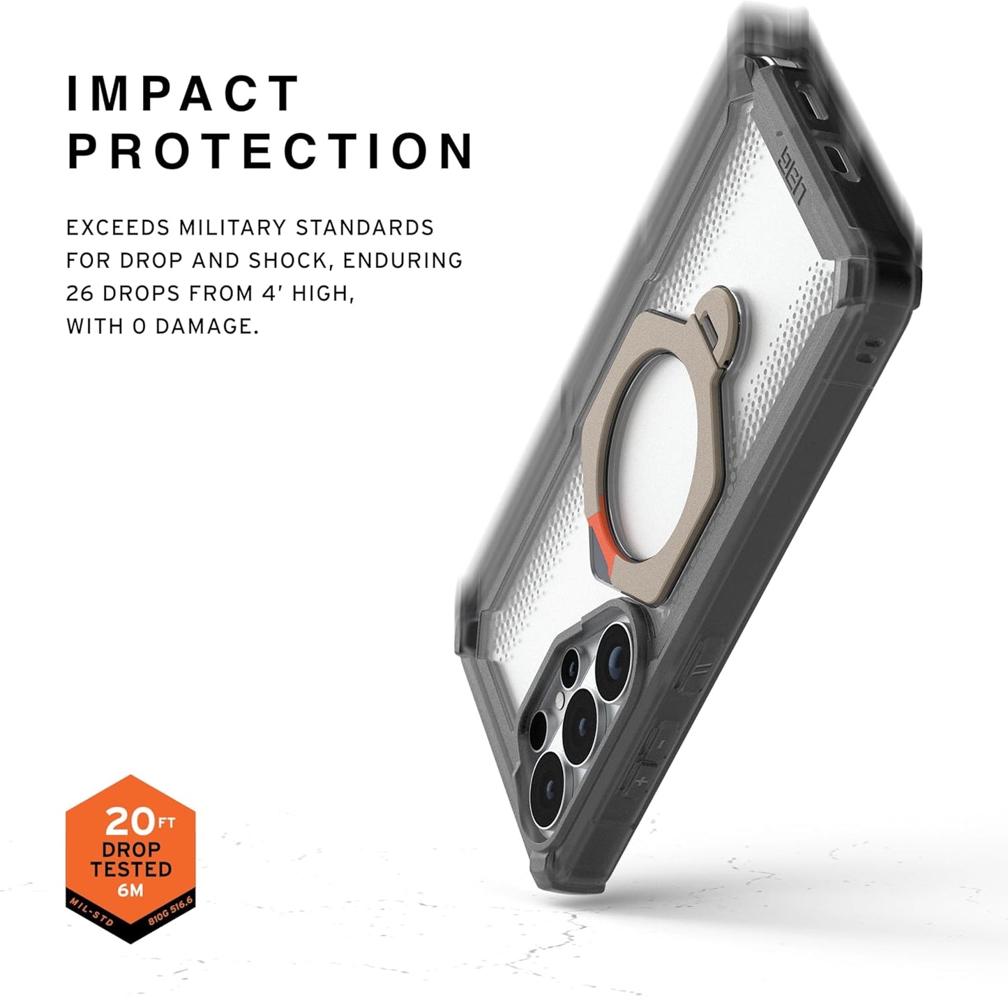 يو ايه جي XTE 360 مع  حافظة  سامسونج جالكسي  ألترا  رماد