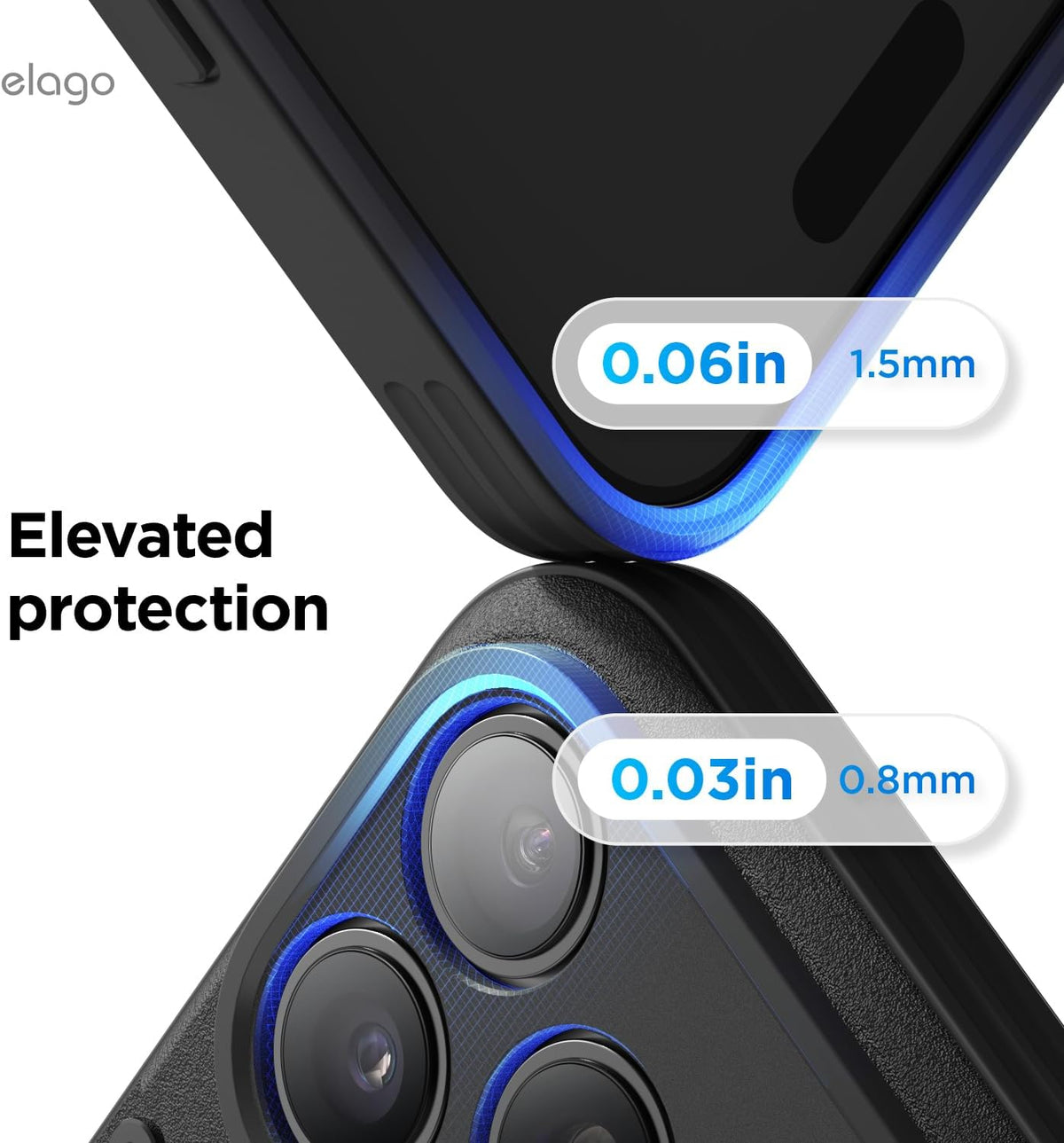 Elago Magnetic Armor Ring Stand Case (Capture Key Included & Full Camera Cover) For iPhone 18 Pro Max / Apple iPhone 17 Pro Max - Black
