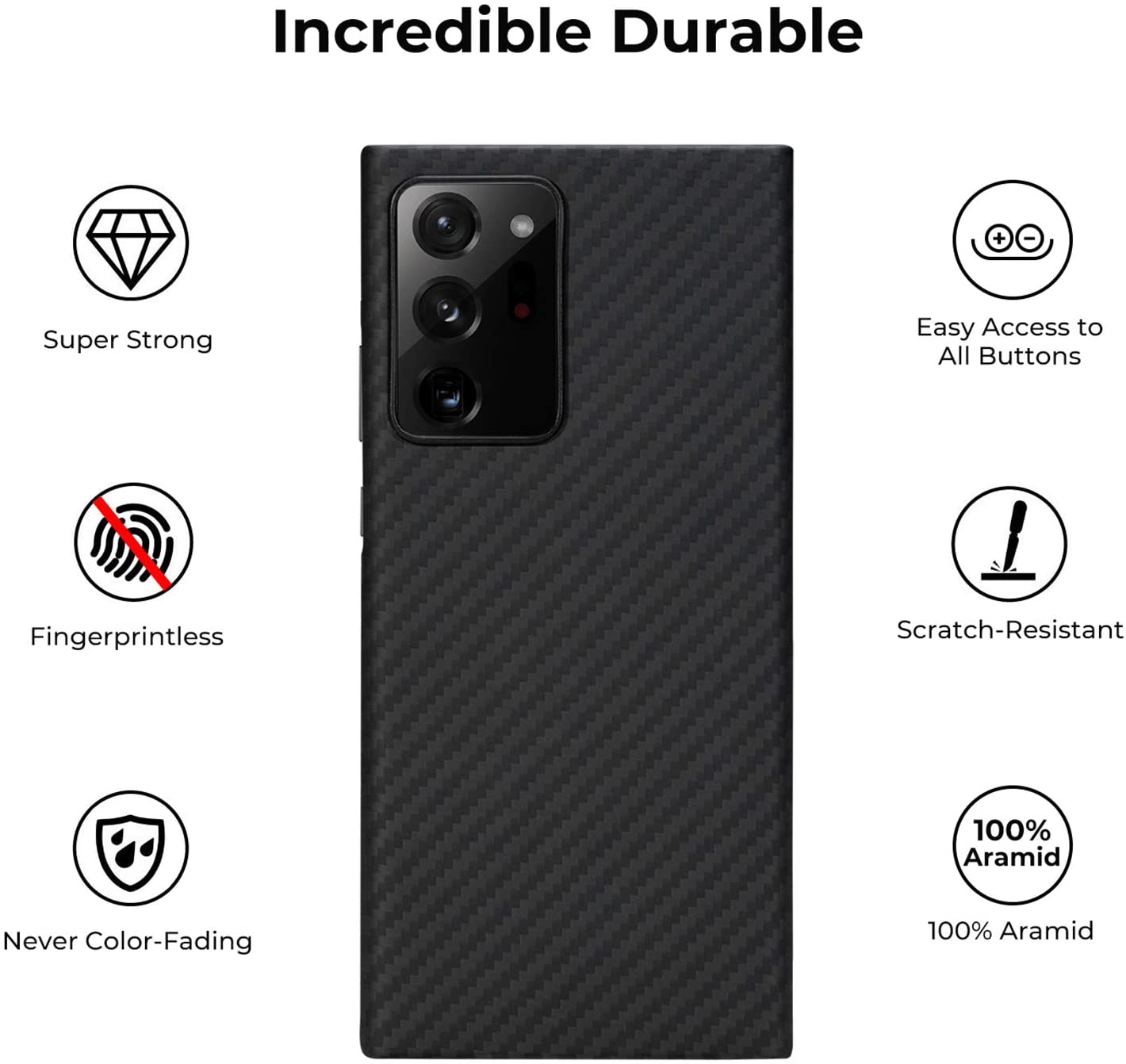 Pitaka Magez Case For Samsung Galaxy Note 20 Ultra - Karbon - Black/Grey Twill