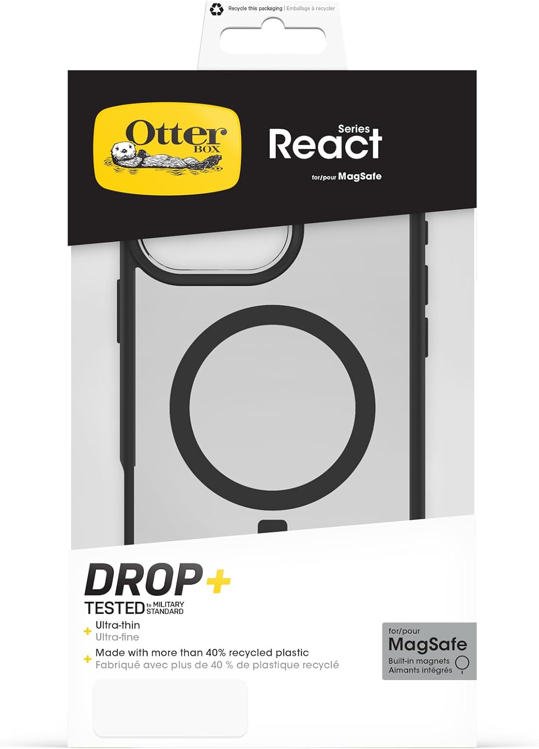 Otterbox ايفون  برو ماكس  ماج سيف حافظة أسود