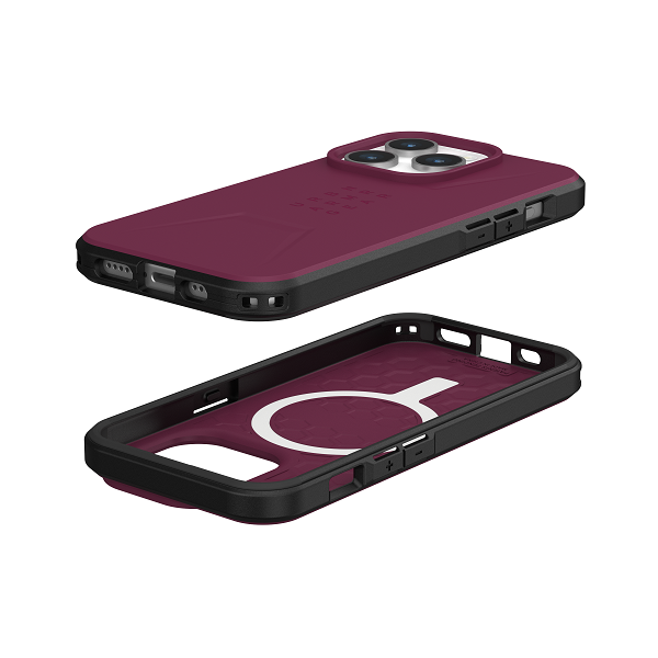 UAG iPhone 15 Pro Civilian Magsafe Case - Bordeaux