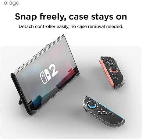 Elago Nintendo Switch 2 PC Clear Case (Slim and Full cover) - Clear
