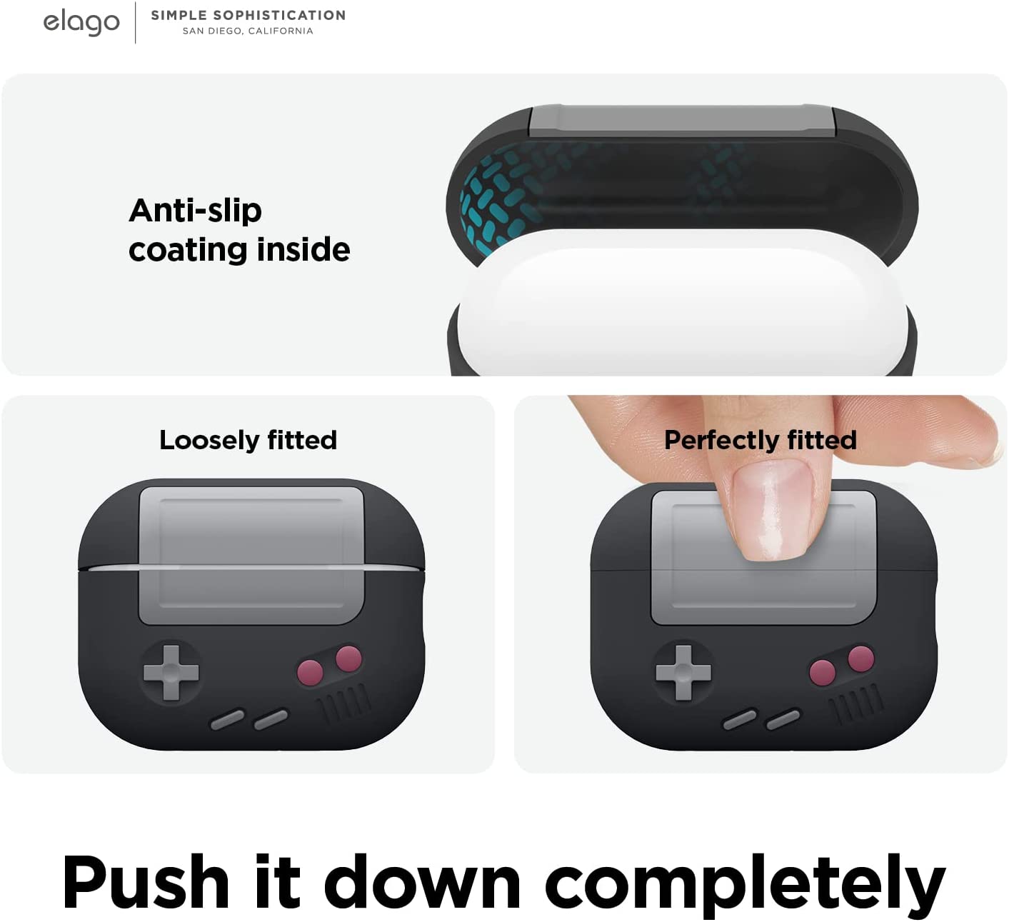 إلاجو ايربودز برو  حافظة  2 حافظة مع  أساور - أسود اكسسوارات > هواتف  تابلت