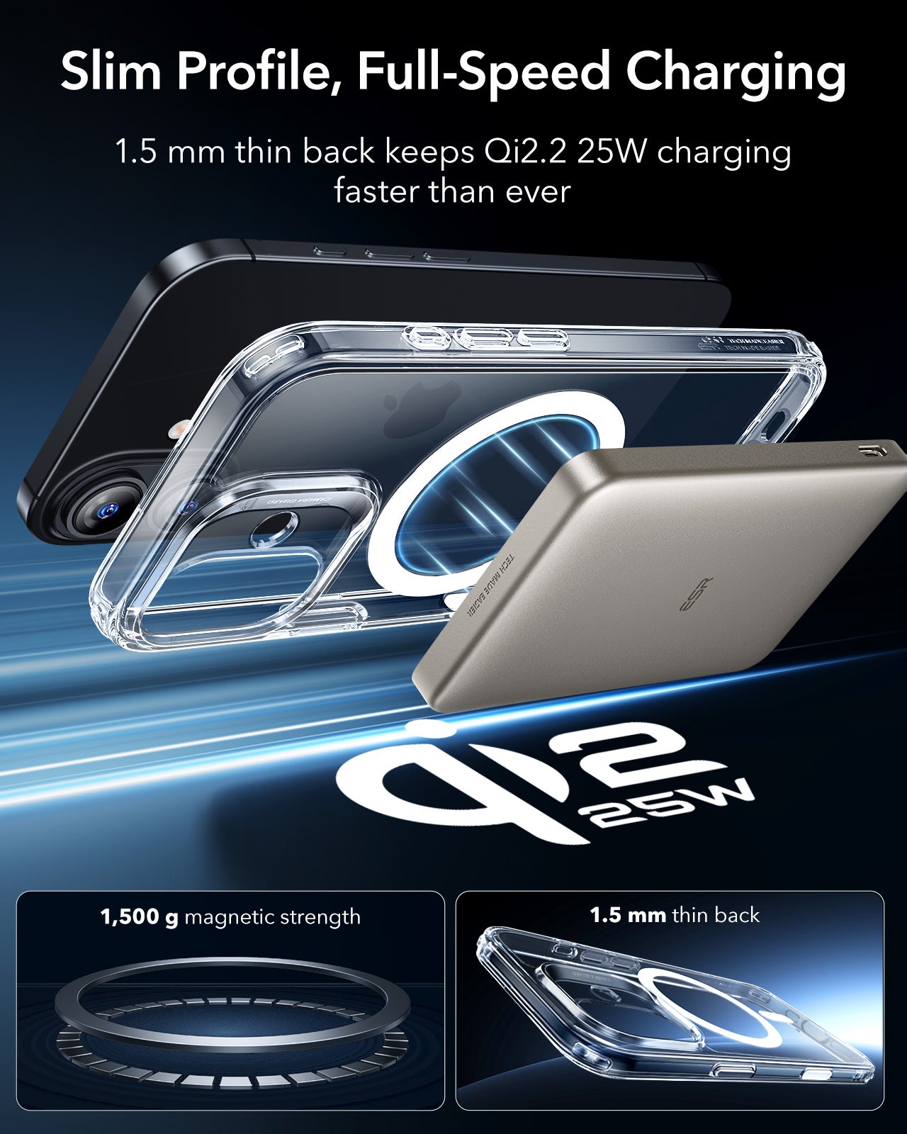 ESR iPhone 17 Halolock Classic Hybrid (Camera Control Button)+ Screen Protector Set