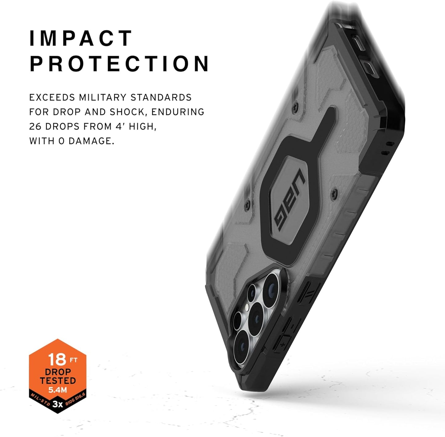 يو ايه جي  شفاف واط حافظة  سامسونج جالكسي  ألترا أسود