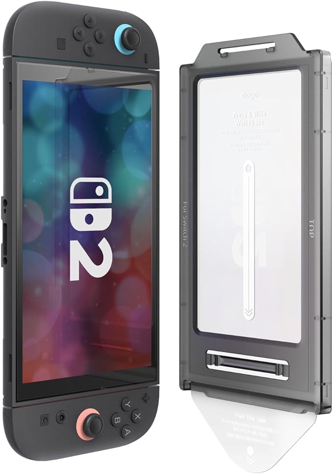 Elago Nintendo Switch 2 Tempered Glass Screen Protector - Clear