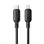 Baseus Silky Series Fast Charging Cable - USB-C / Lightning / 20W / 2 Meter / Cluster Black