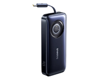 Baseus EnerCore CR11 Power Bank with Retractable Cable - 20000mAh / 67W / Cosmic Black