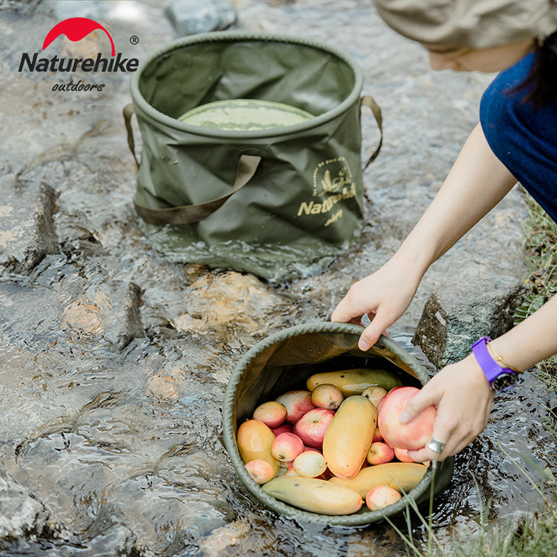Naturehike Foldable Round Bucket - Light Brown (10L)