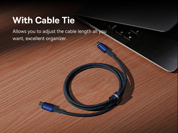 Baseus Tungsten Gold Fast Charging Cable - USB-C / 100W / 2 Meter / Blue