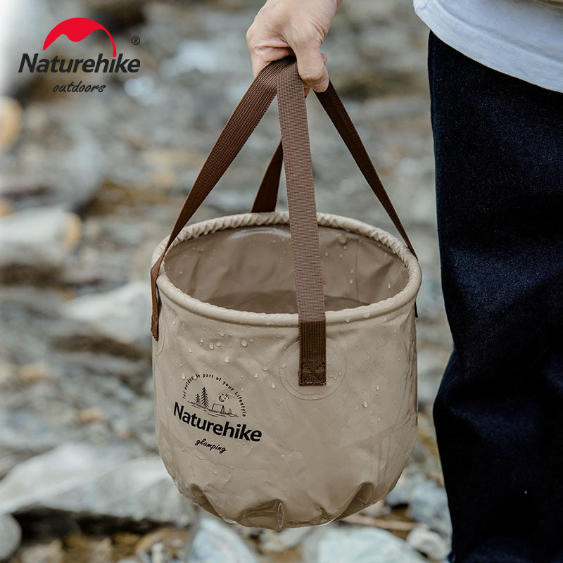 Naturehike Foldable Round Bucket - Light Brown (10L)