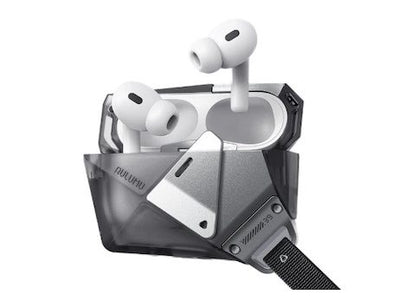 AULUMU A39 Hi-Per Shockproof Geometric Earphone Case for AirPods Pro 3 - Translucent Gray
