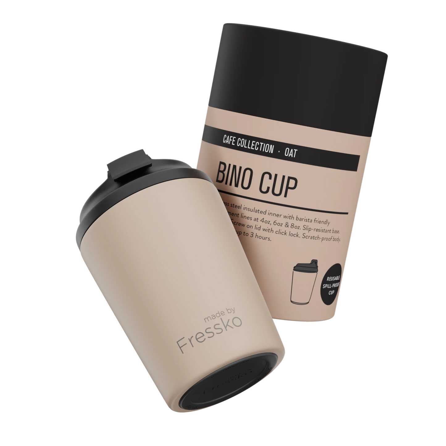 Fressko Bino 227ml / 8oz Cup - Ceramic - Oat