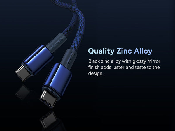 Baseus Tungsten Gold Fast Charging Cable - USB-C / 100W / 2 Meter / Blue