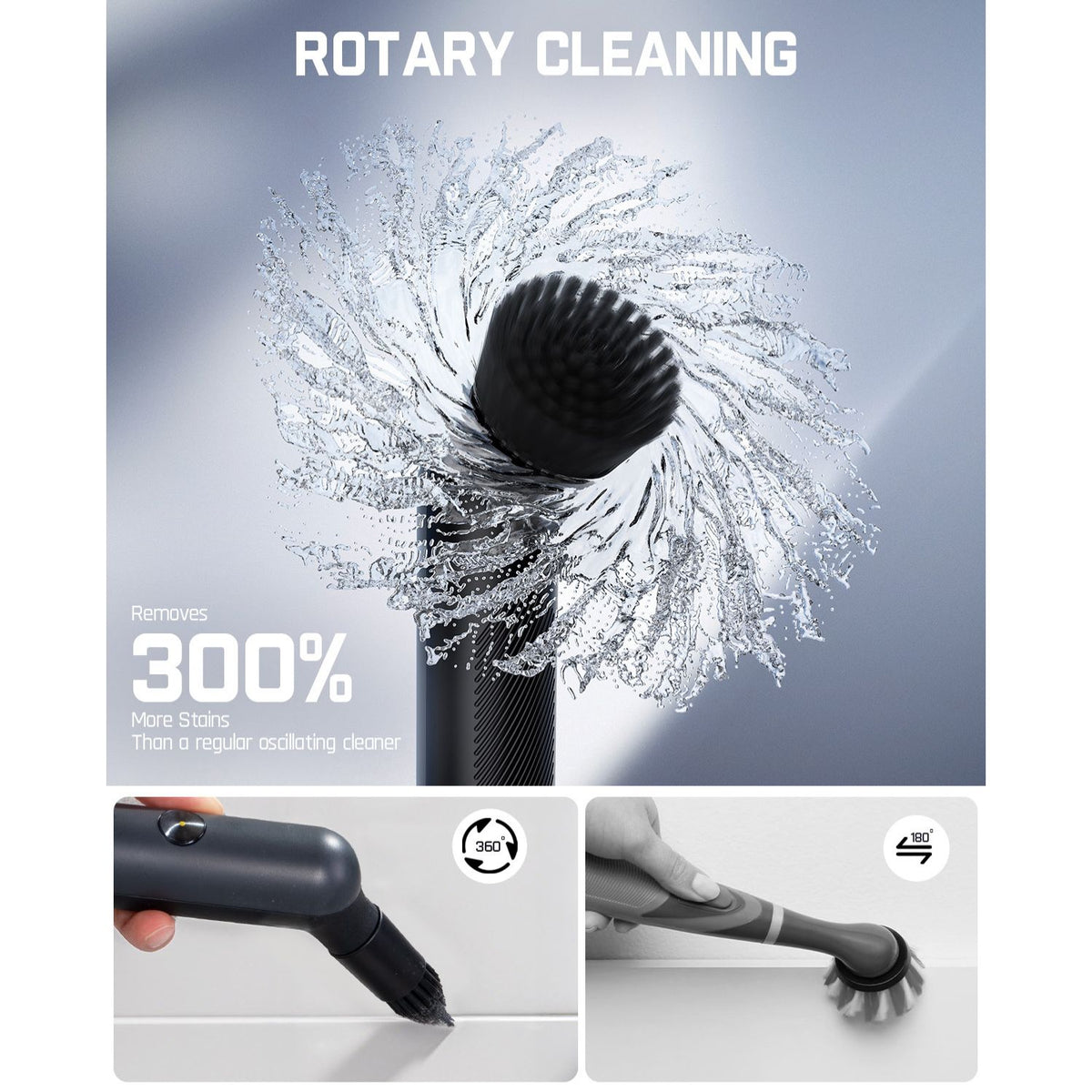 Fanttik G9 Pro Cordless Spin Scrubber - Black