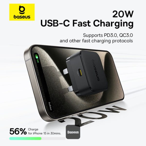 Baseus Palm Fast Charger - 20W / USB-C / Cosmic Black