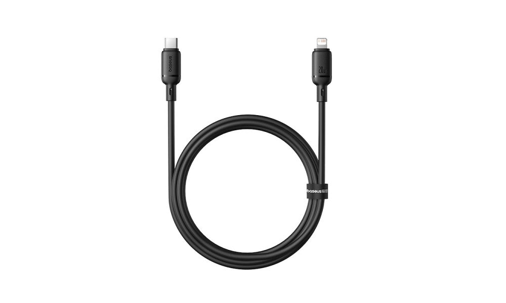 Baseus Silky Series Fast Charging Cable - USB-C / Lightning / 20W / 2 Meter / Cluster Black
