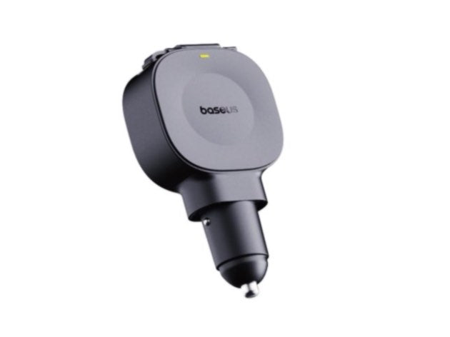 Baseus PrimeTrip VR2 Car Charger with Retractable Cable - USB-C / 45W / Cosmic Black
