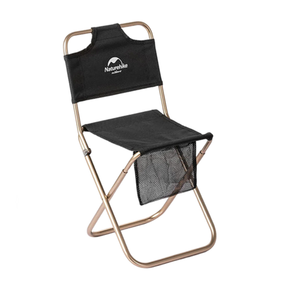 Naturehike MZ01 Foldable Stools With Back - Black