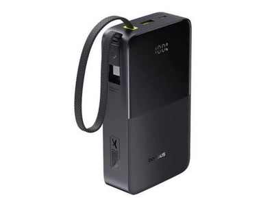 Baseus EnerFill FC51 Bipow2 Pro Digital Display Power Bank with Built-in Cable - 20000mAh / 22.5W / Cosmic Black