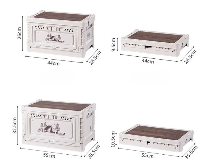 Naturehike Ling Yue S PP Folding Storage Box - Light Beige (25L + 5L)
