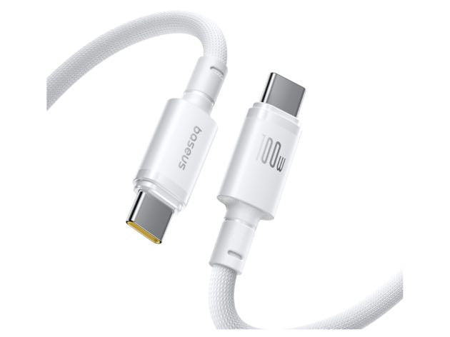 Baseus New Braided Fast Charging Cable - USB-C / 100W / 1 Meter / White