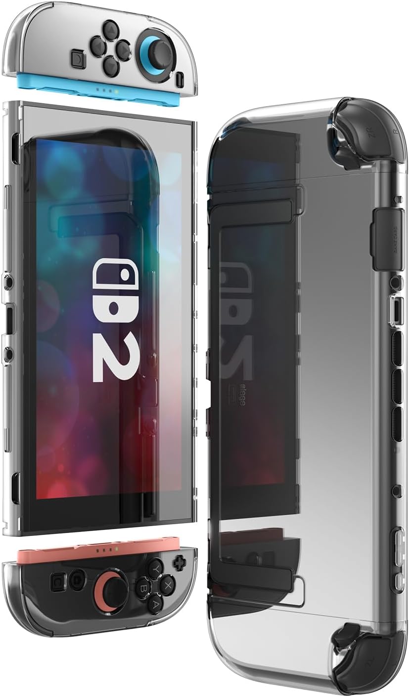 Elago Nintendo Switch 2 PC Clear Case (Slim and Full cover) - Clear