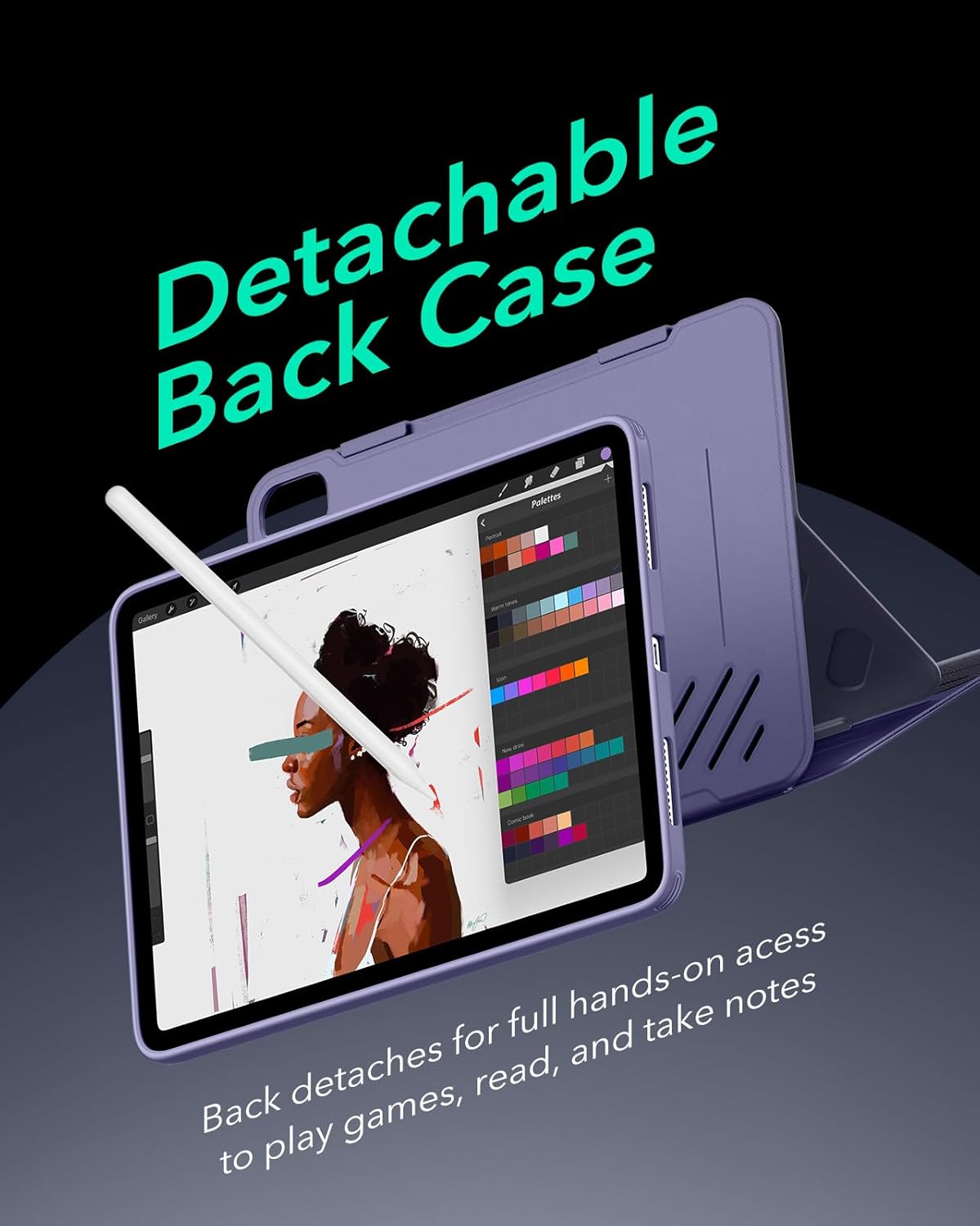 ESR iPad Air 13" 2024 1st Gen / 2nd Gen  Shift Magnetic Case - Purple