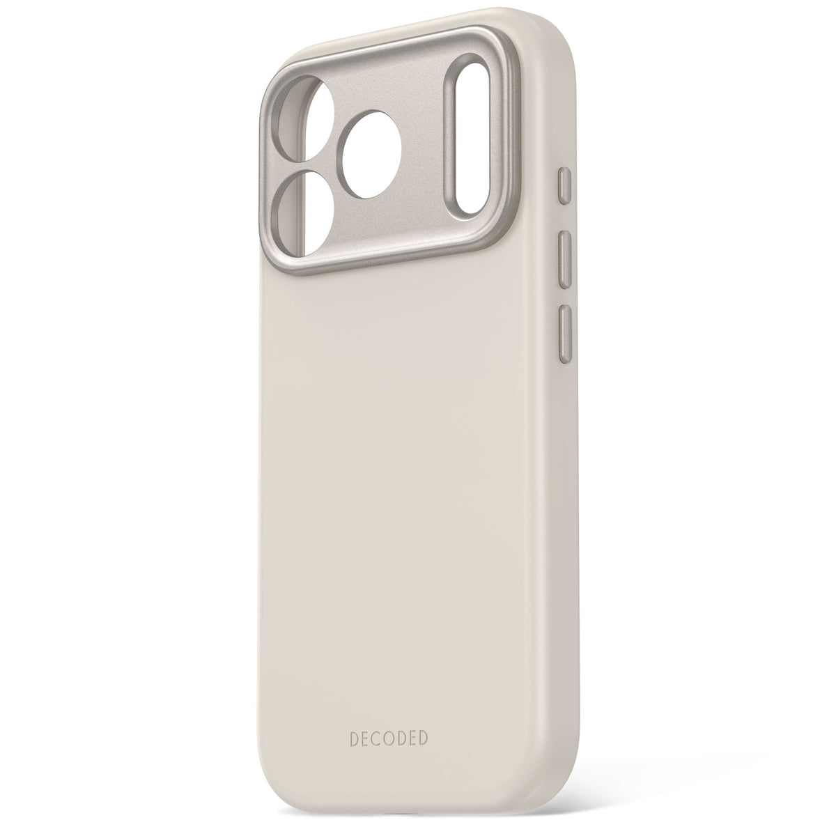 Decoded AntiMicrobial Silicone Backcover Case For Apple iPhone 18 Pro / Apple iPhone 17 Pro - Pebble Grey