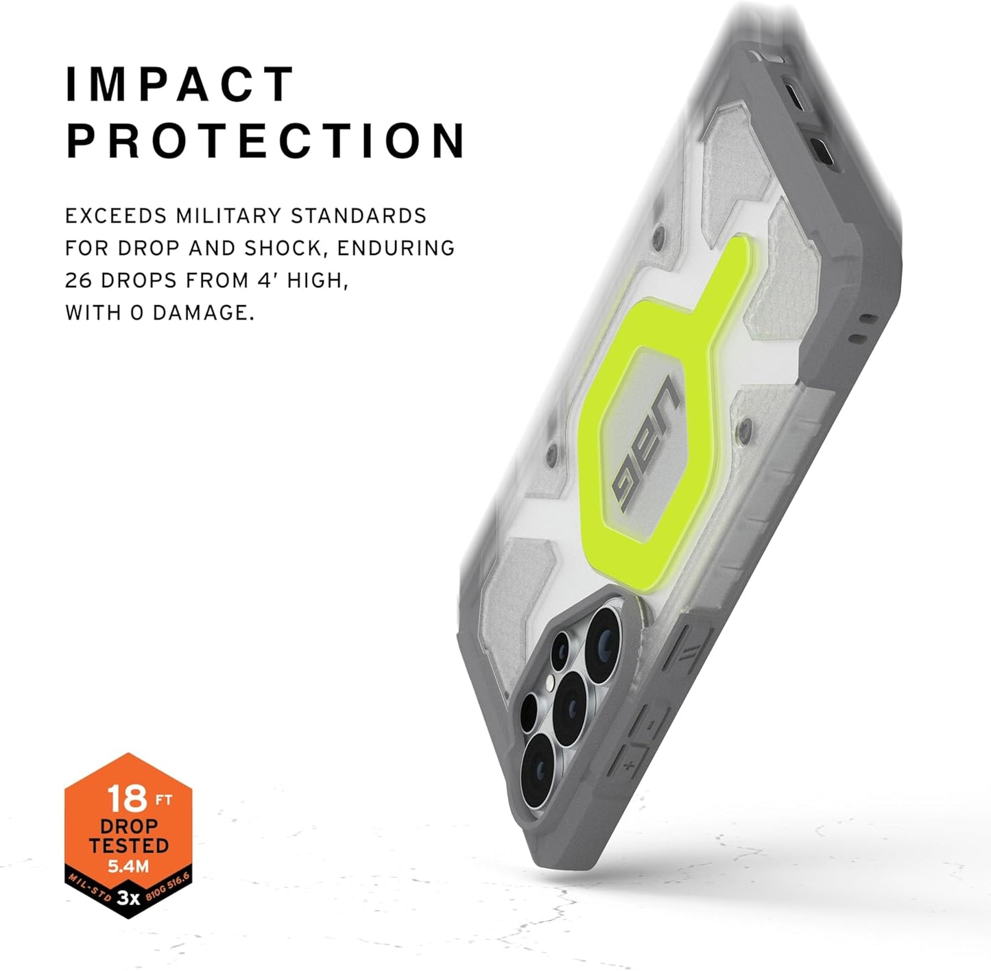 يو ايه جي  شفاف مع  مع  حافظة  سامسونج جالكسي  ألترا  Active Neon Lanyard