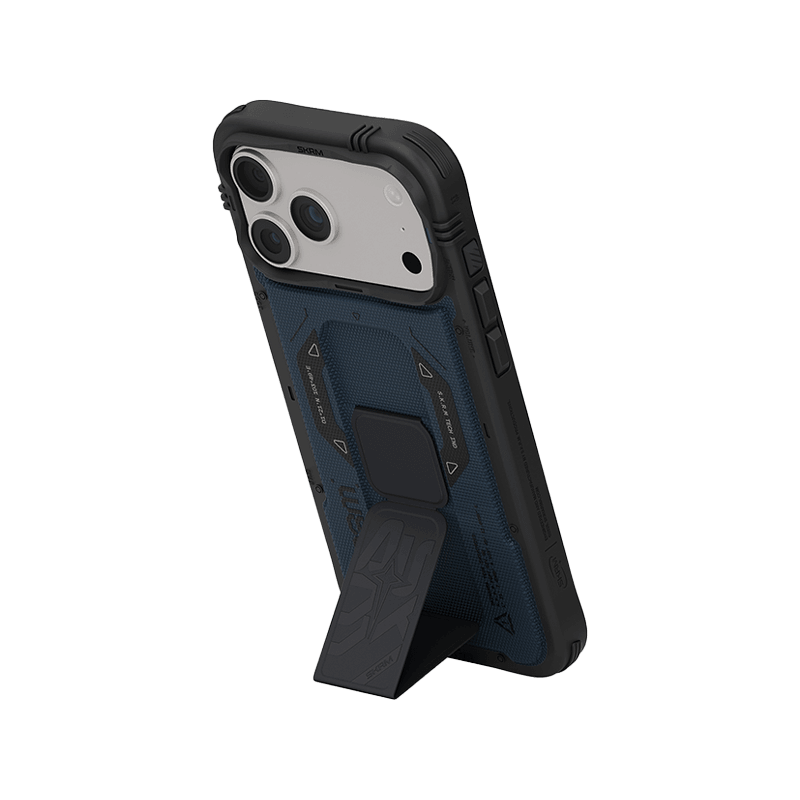 SkinArma Phantom MagSafe Case With Grip Stand for iPhone 18 Pro - Blue