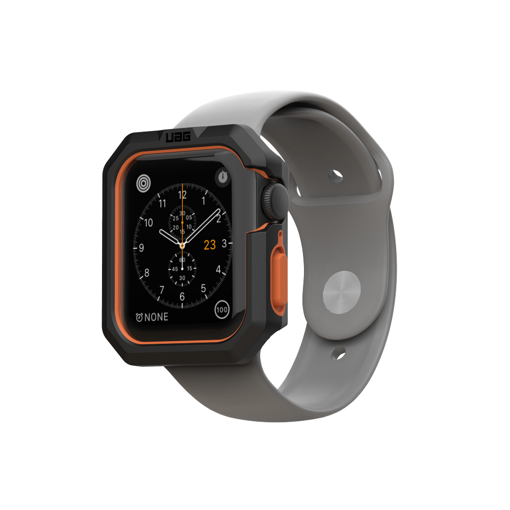 UAG Apple Watch 44Mm Series 4/5/6/Se/Se2 Civilian Case - (Warehouse Packed)- Black/Orange