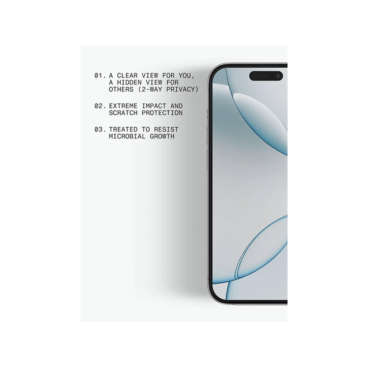 BodyGuardz Pure 3 Privacy Screen Protector for iPhone 18 Pro