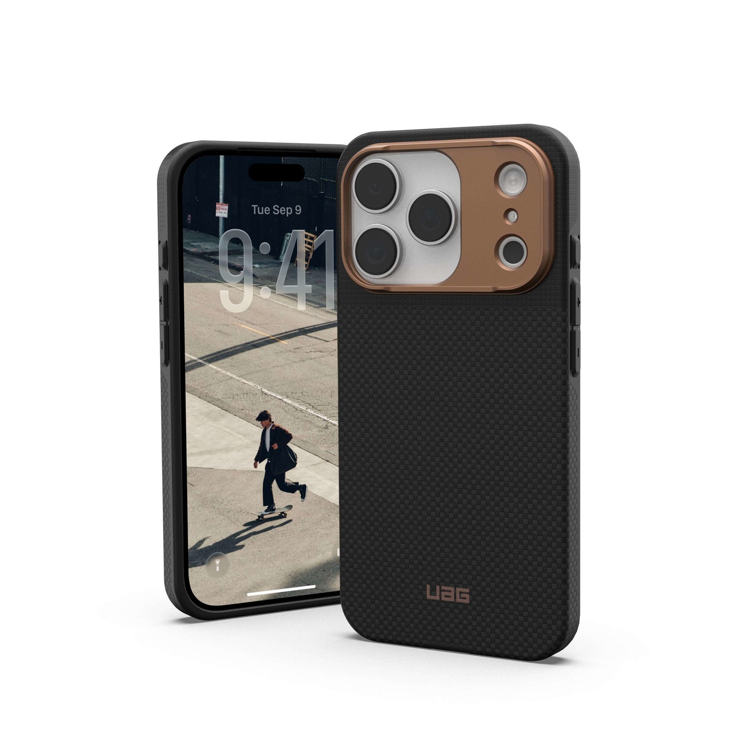 UAG Fiber Armor Magsafe Kevlar Case For Apple iPhone 17 Pro - Graphite/Bronze