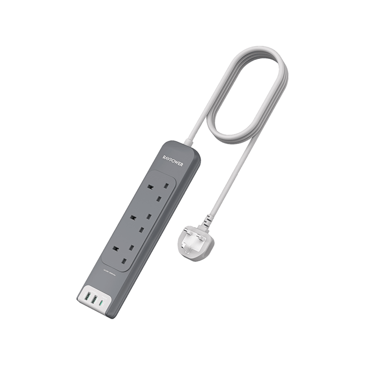 RavPower PD30 3 AC Multiport Socket With 3M Cable / USB-C / USB-A