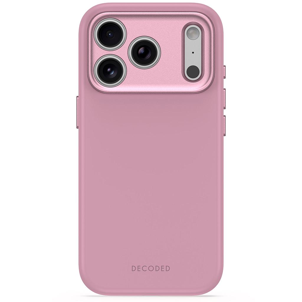Decoded AntiMicrobial Silicone Backcover Case For Apple iPhone 18Pro Max / Apple iPhone 17 Pro Max - Rose Quartz