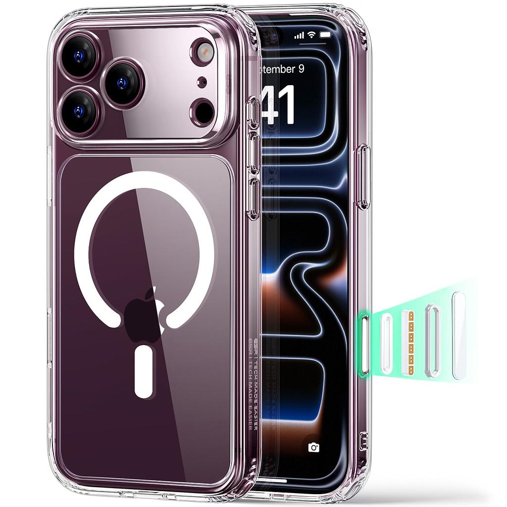 ESR Halolock Classic Hybrid (Camera Control Button) Case For Apple iPhone 18 Pro / Apple iPhone 17 Pro - Clear