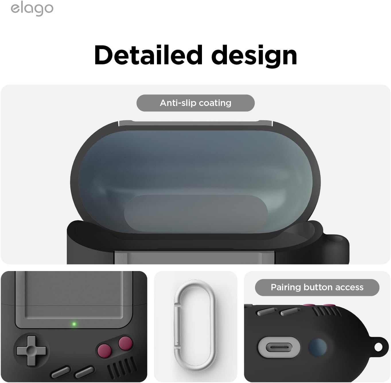 Elago Galaxy Buds 3 / 3 Pro / 3 FE AW5 Hang Case - Black