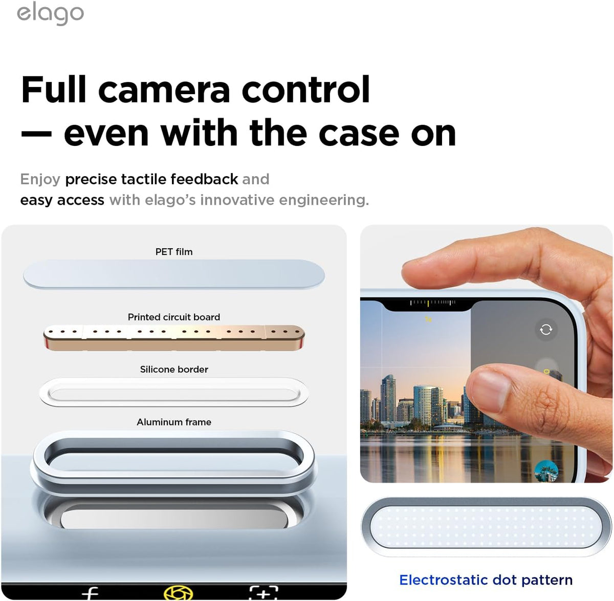 Elago Magnetic Silicone Case (Camera Control Key Included) For Apple iPhone 18 Pro Max / Apple iPhone 17 Pro Max - Light Blue