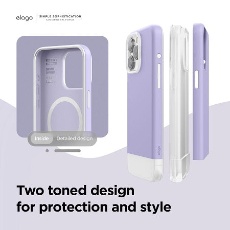 Elago iPhone 15 Pro Magsafe Glide Case - Purple / Transparent